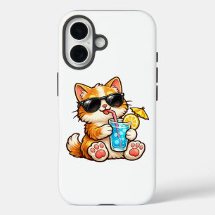 Kühle Sommerkatze iPhone 16 Hülle