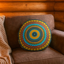 Kühle trendige blaue rote gelbe Mandala-Stammes-Et