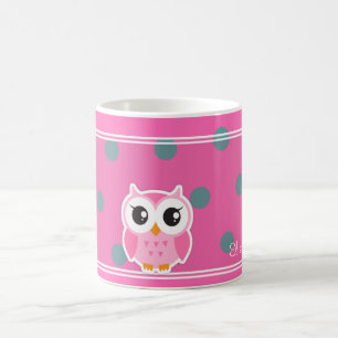 Kühle trendige Polka-Punkte mit personalisierter s Kaffeetasse