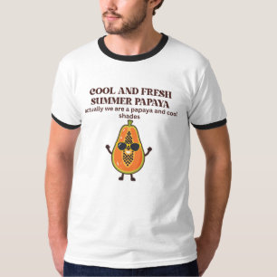 Kühle und frische Sommer-Papaya-Figur T-Shirt