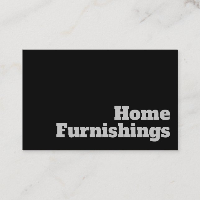 Kühle und klare Zuhause-Einrichtung Design Visitenkarte (Vorderseite)