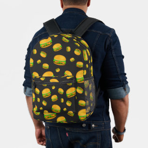 Kühle und lustige leckere Burger-Muster Bedruckter Rucksack