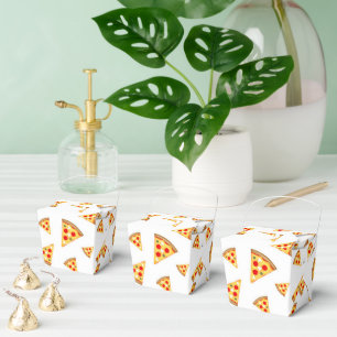 Kühle und lustige Pizzateilchen-Muster auf Weiß Geschenkschachtel