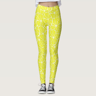 Kühle Zitronenscheiben Muster Leggings