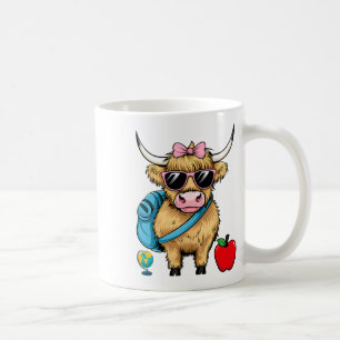 Kuhlehrer Zurück zur Schule Süße Kuhfarm Western Kaffeetasse