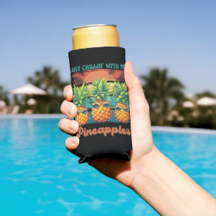 Kühlen mit meinen Ananas Sonnenbrille tropisch Selters Dosenkühler