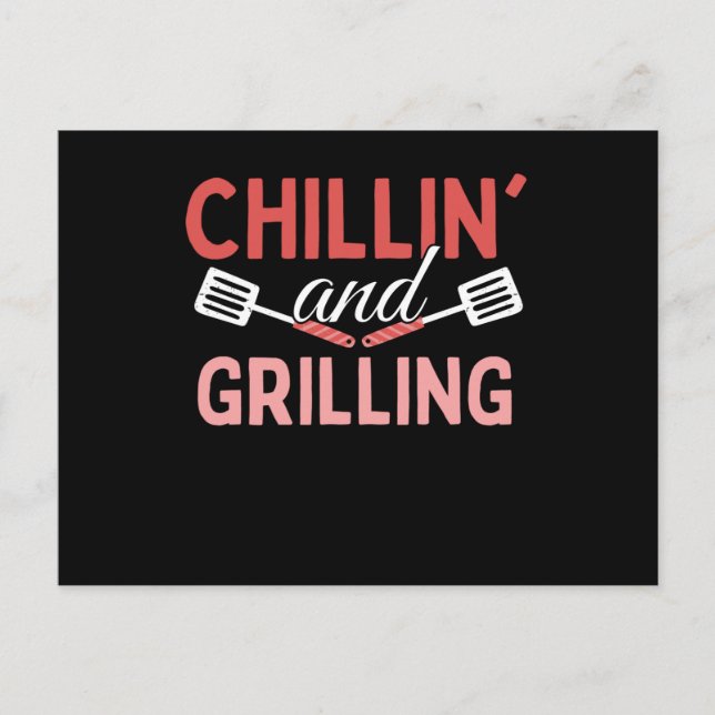 Kühlen und Grillen - Grill-GRILLEN Postkarte (Vorderseite)