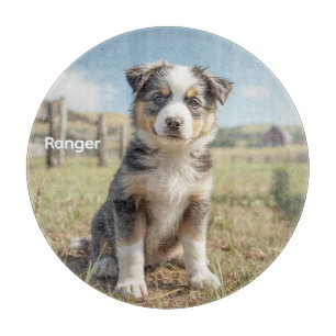 Kühler Cattle Dog Personalisiertes Glas Schneidebrett