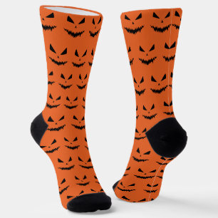 Kühler gruseliger Jack O'Lantern Halloween schwarz Socken