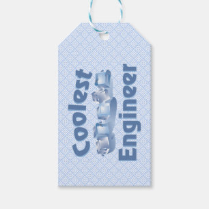 Kühler Ingenieur Eis-Geschenk-Anhänger Geschenkanhänger