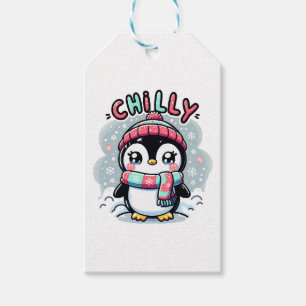 Kühler Pinguin Schnee Schal Umarmung Geschenkanhänger