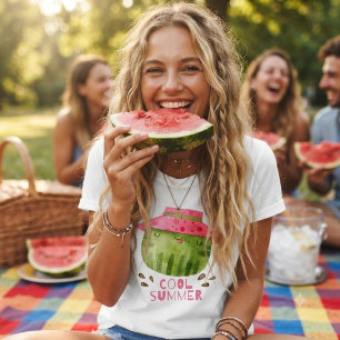 Kühler Sommer & lustige Wassermelone  T-Shirt
