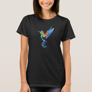 Kühler Süßer Bunter Kolibri Tier Vogel Fliegend T-Shirt