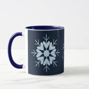 Kühler Winter Eisblauer Kristallglitter Schneefloc Tasse