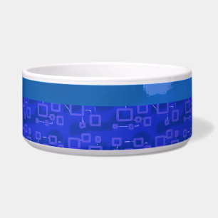 Kühles Blau geometrische Streifen Napf