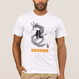 Kühles Blaues Drachen Grafik T-Shirt - Japanische