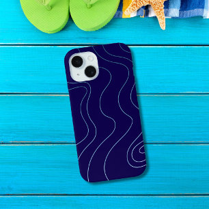 Kühles Dunkelblau Hellblau Wellen iPhone / iPad Hü Case-Mate iPhone Hülle