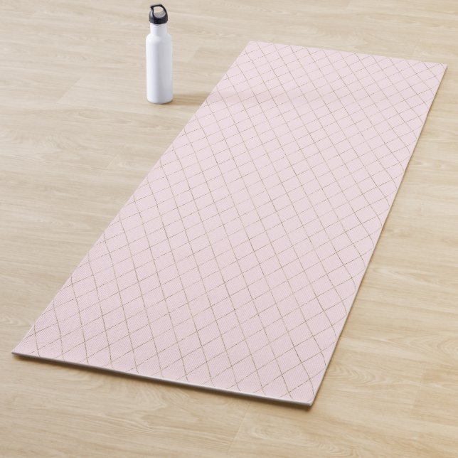 Kühles einfaches rosa Diamantmuster Yogamatte (Beispiel)