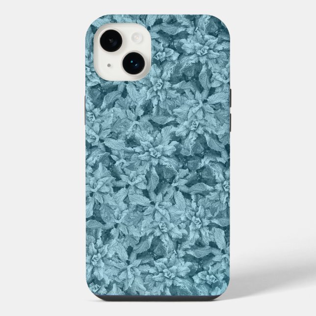 Kühles Frostlaub-Türkis iPhone 14 Plus Hülle (Rückseite)