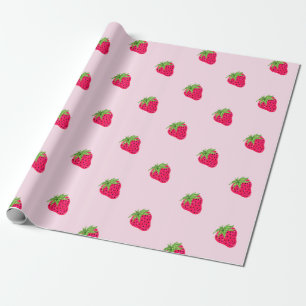 Kühles Glitter Erdbeere Rosa Geschenkpapier