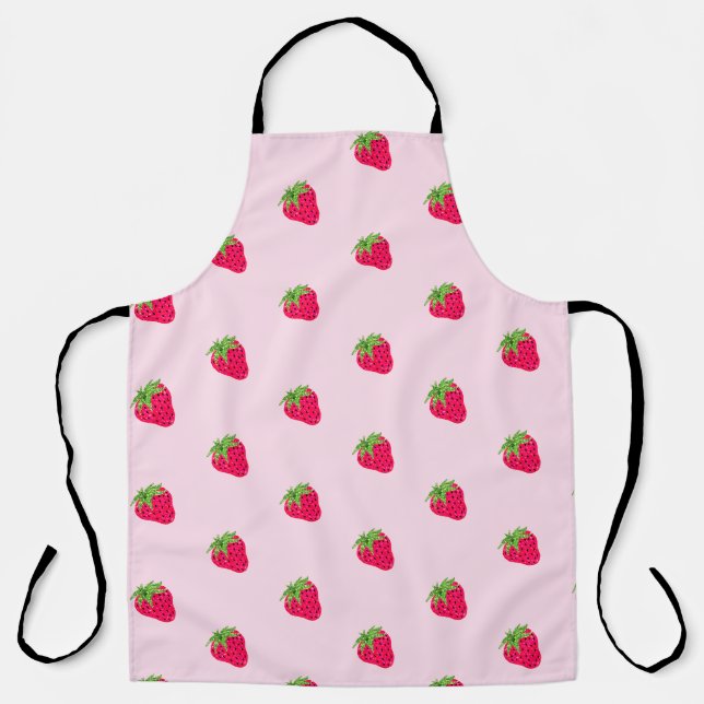 Kühles Glitter Erdbeere  Rosa Schürze (Vorderseite)