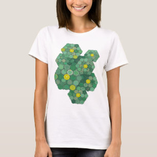 Kühles Grün GRÜNE MÜNZEN UND STERNE Modernes Desig T-Shirt