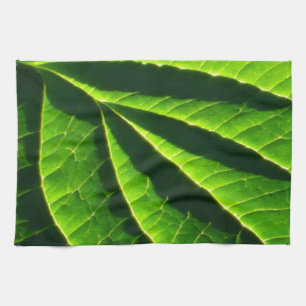 Kühles grünes Blatt Handtuch