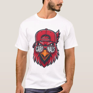 Kühles Kardinalvogelmaskottchen-Design - Roter Vog T-Shirt