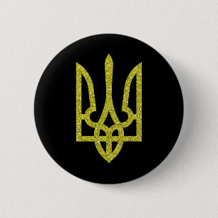 Kühles Kleines Wappen der Ukraine Ukrainische Prin Button