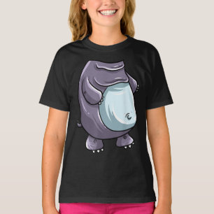 Kühles kopfloses Nilpferd Halloween Kostüm Lustig T-Shirt
