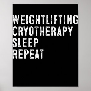 Kühles Krafttraining Kryotherapie Schlaf Wiederhol Poster