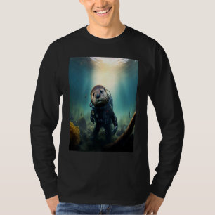 Kühles Meerotter-Kostüm Taucher-Otter T-Shirt