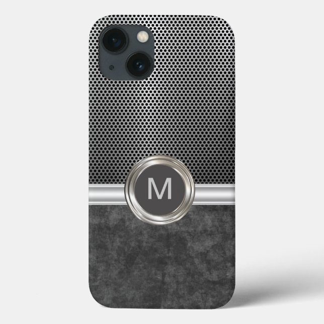 Kühles Monogramm mit robustem Look Case-Mate iPhone Hülle (Rückseite)