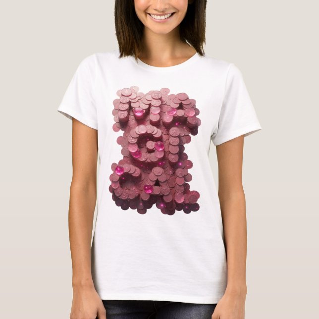 Kühles Pink MEGA Textdesign T-Shirt (Vorderseite)