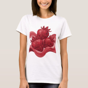 Kühles Pink ROTE KRISTALL ERDBEEREN Text Design T-Shirt