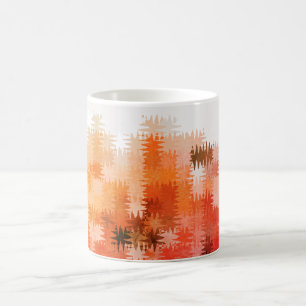 Kühles rustikales Herbstmuster Kaffeetasse