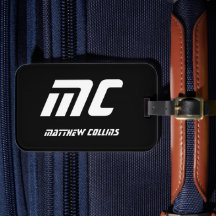 Kühles Schwarz-Weiß personalisiertes Sport-Monogra