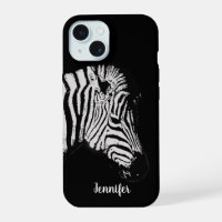 Kühles Schwarz-Weiß-Zebra persönlich