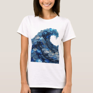 Kühles Silber ABSTRACT ART Moderne Gestaltung v4 T-Shirt