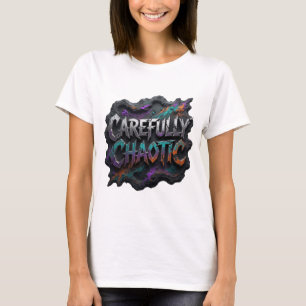 Kühles Silber SORGFÄLTIG CHAOTISCHES künstlerische T-Shirt