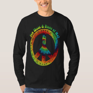 Kühles Tie Dye Hippie Friedenszeichen T-Shirt
