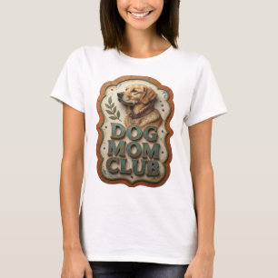 Kühles Türkis DOG MOM CLUB Künstlerisches Motiv T-Shirt