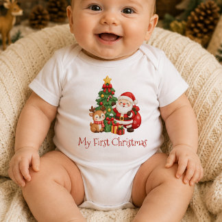 Kühles und modernes erstes Weihnachts-Baby Baby Strampler