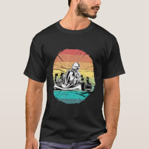 Kühles Vintage-GoKart fährt schnell Sportwagen-Kar T-Shirt