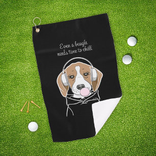 Kühlhund mit Bubblegum Funny Beagle Golfhandtuch