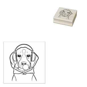 Kühlhund mit Bubblegum Funny Beagle Gummistempel