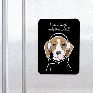 Kühlhund mit Bubblegum Niedlich Funny Beagle Magnet