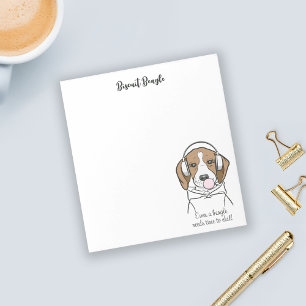 Kühlhund mit Bubblegum Niedlich Funny Beagle Notizblock