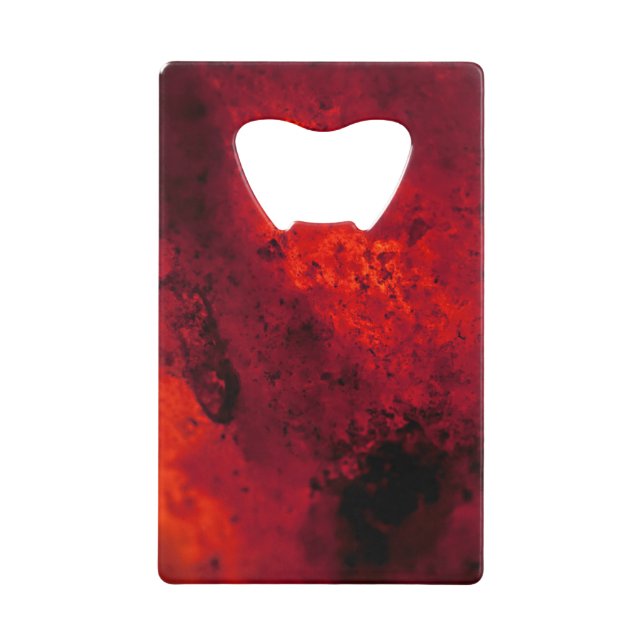 Kühlrotes Hot Lava Kreditkartenflaschenöffner (Vorderseite)