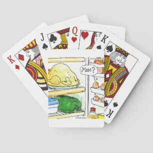 Kühlschrank Huhn Ei Familie Lustig Spielkarten